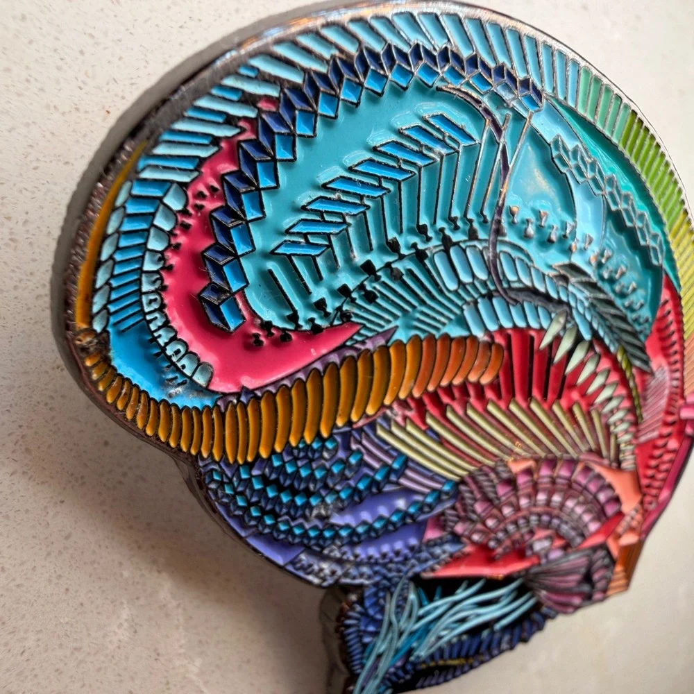 Android Jones Rainbow Brain Hat Pin Limited Edition 52/250 Psychedelic Art EDM